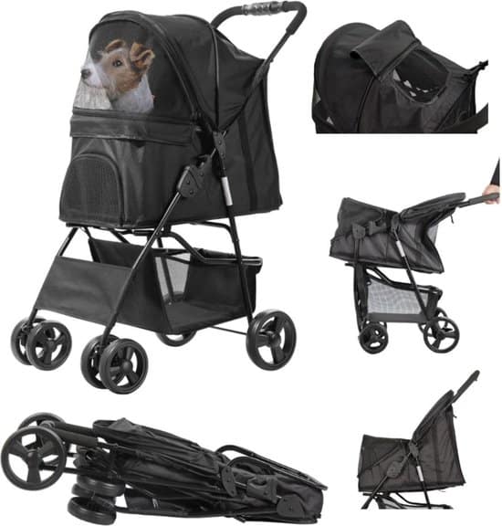 HiPet® Inkapbare Hondenbuggy Senna